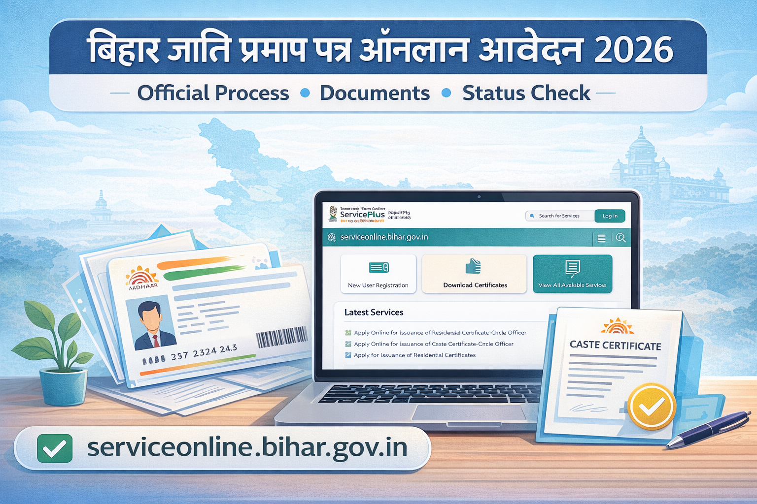 बिहार जाति प्रमाण पत्र ऑनलाइन आवेदन कैसे करें 2026